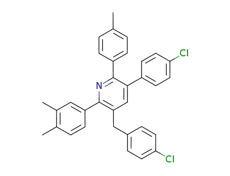 3-(4-chlorobenzyl)-5-(4-chlorophenyl)-2-(3,4-dimethylphenyl)-6-p-tolylpyridine
