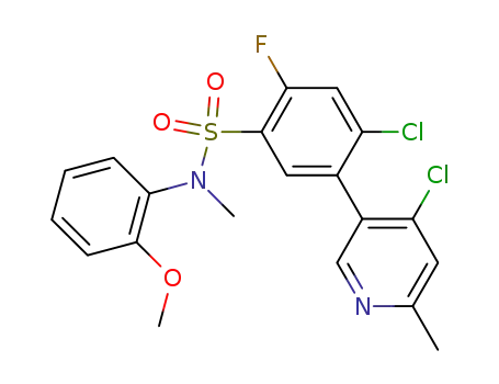 4-chloro-5-(4-chloro-6-methyl-pyridin-3-yl)-2-fluoro-N-(2-methoxy-phenyl)-N-methyl-benzenesulfonamide