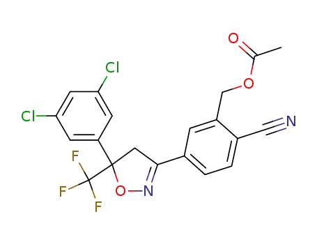 2-cyano-5-[5-(3,5-dichlorophenyl)-5-(trifluoromethyl)-4,5-dihydroisoxazol-3-yl]benzyl acetate