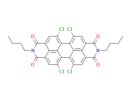 Molecular Structure of 95689-64-8 (N,N’-dibutyl-1,6,7,12-tetrachloroperylene-3,4:9,10-tetracarboxylic acid bisimide)