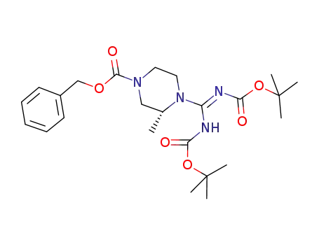 (R,E)-benzyl 4-(N,N'-(bis(tert-butoxycarbonyl))carbamimidoyl)-3-methylpiperazine-1-carboxylate