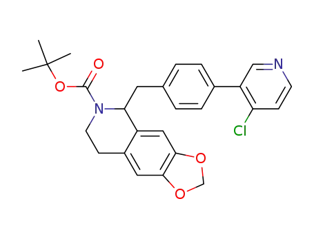 5-[4-(4-chloropyridin-3-yl)benzyl]-7,8-dihydro-5H-[1,3]dioxolo[4,5-g]isoquinoline-6-carboxylic acid tert-butyl ester
