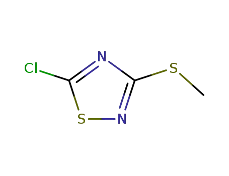 Molecular Structure of 21735-15-9 (3-(Methylthio)-5-chloro-1,2,4-thiadiazole)
