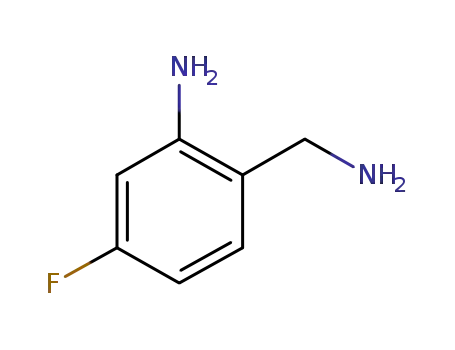 Molecular Structure of 733736-89-5 (Benzenemethanamine, 2-amino-4-fluoro- (9CI))