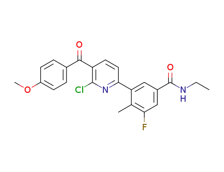 3-(6-chloro-5-([4-(methyloxy)phenyl]carbonyl)-2-pyridinyl)-N-ethyl-5-fluoro-4-methylbenzamide