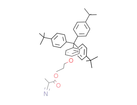 Molecular Structure of 1039775-71-7 (3-(4-[tris(4-tert-butylphenyl)methyl]phenoxy)propyl 2-cyanopropanoate)