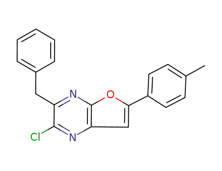Molecular Structure of 1011736-47-2 (3-benzyl-2-chloro-6-p-tolylfuro[2,3-b]pyrazine)