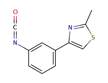 Molecular Structure of 852180-41-7 (4-(3-ISOCYANATOPHENYL)-2-METHYL-1,3-THIAZOLE)