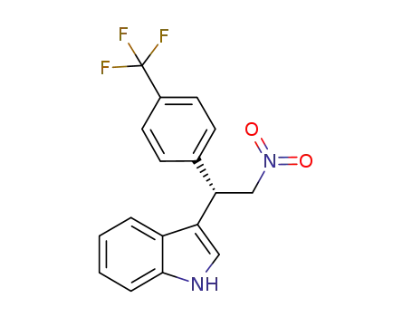 Molecular Structure of 1040908-34-6 ((S)-3-(2-nitro-1-(4-(trifluoromethyl)phenyl)ethyl)-1H-indole)