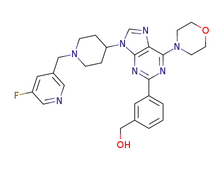 [3-(9-{1-[(5-fluoropyridin-3-yl)methyl]piperidin-4-yl}-6-morpholin-4-yl-9H-purin-2-yl)phenyl]methanol
