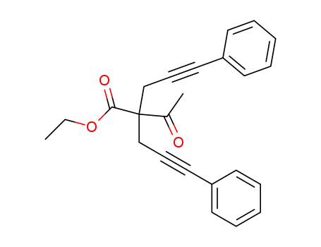 2-acetyl-5-phenyl-2-(3-phenyl-prop-2-ynyl)-pent-4-ynoic acid ethyl ester