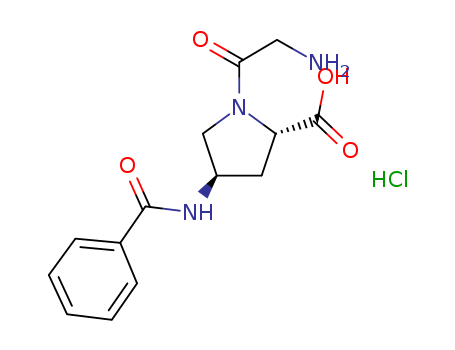 (2S,4R)-1-(2-AMINOACETYL)-4-BENZAMIDOPYRROLIDINE-2-CARBOXYLIC ACID HYDROCHLORIDE