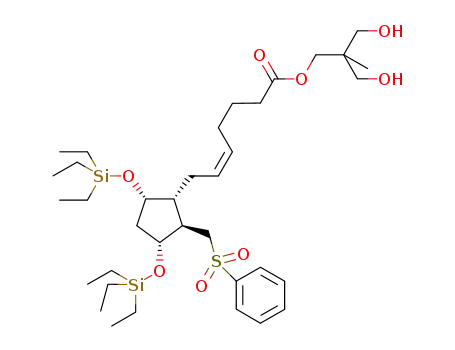(Z)-7-[(1R,2R,3R,5S)-2-((phenylsulfonyl)methyl)-3,5-bis-(triethylsilyloxy)cyclopentyl]hept-5-enoic acid 2,2-bis(hydroxymethyl)propyl ester