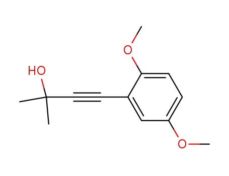 Molecular Structure of 22944-10-1 (2-methyl-4-(2,5-dimethoxyphenyl)-3-butyn-2-ol)