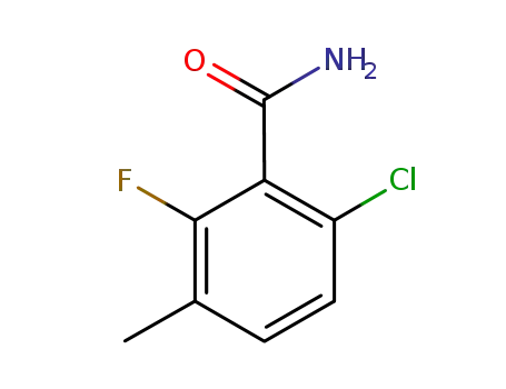 Molecular Structure of 286474-61-1 (6-CHLORO-2-FLUORO-3-METHYLBENZAMIDE)