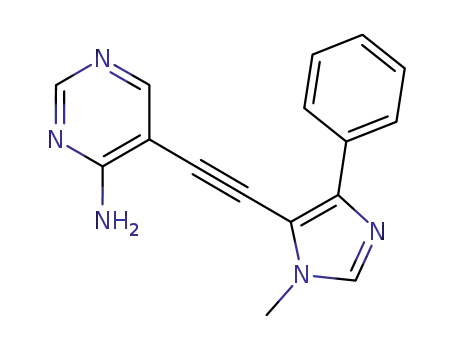 4-Pyrimidinamine, 5-[(1-methyl-4-phenyl-1H-imidazol-5-yl)ethynyl]-