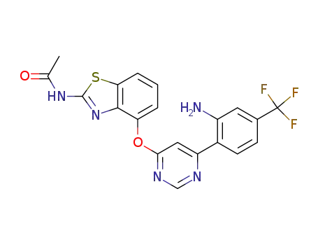Acetamide,
N-[4-[[6-[2-amino-4-(trifluoromethyl)phenyl]-4-pyrimidinyl]oxy]-2-benzothi
azolyl]-