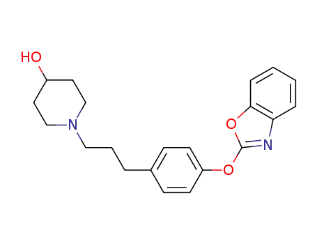 4-Piperidinol, 1-[3-[4-(2-benzoxazolyloxy)phenyl]propyl]-
