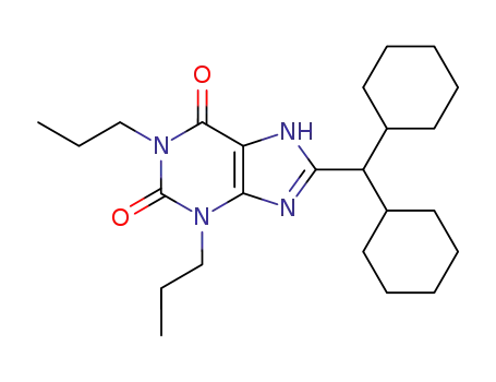 Molecular Structure of 131080-48-3 (8-(1,1-Dicyclohexylmethyl)-1,3-dipropylxanthine)
