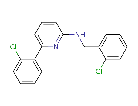 Molecular Structure of 877162-95-3 (2-Pyridinamine, 6-(2-chlorophenyl)-N-[(2-chlorophenyl)methyl]-)