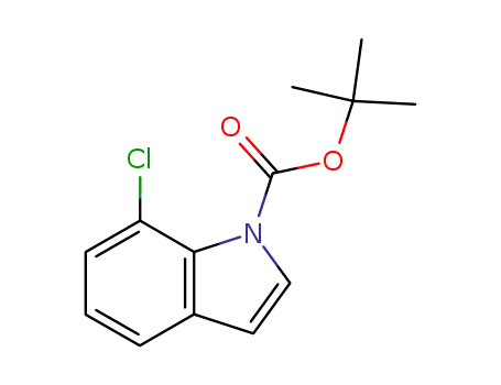 Molecular Structure of 1004558-41-1 (tert-Butyl 7-chloro-1H-indole-1-carboxylate)