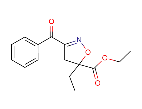 5-Isoxazolecarboxylic acid, 3-benzoyl-5-ethyl-4,5-dihydro-, ethyl ester