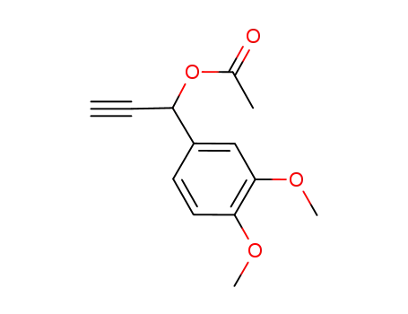 Molecular Structure of 1015083-64-3 (1-(3,4-dimethoxyphenyl)prop-2-ynyl acetate)