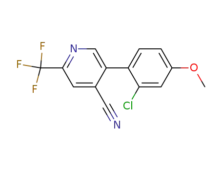 5-(2-chloro-4-methoxy-phenyl)-2-trifluoromethylisonicotinonitrile