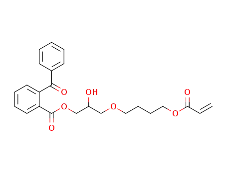 Molecular Structure of 1214748-82-9 (2-benzoyl-benzoic acid 3-(4-acryloyloxy-butoxy)-2-hydroxy-propyl ester)