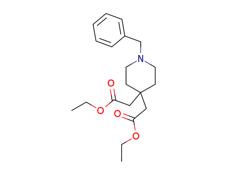 Molecular Structure of 160133-32-4 (4,4-Piperidinediacetic acid, 1-(phenylmethyl)-, diethyl ester)