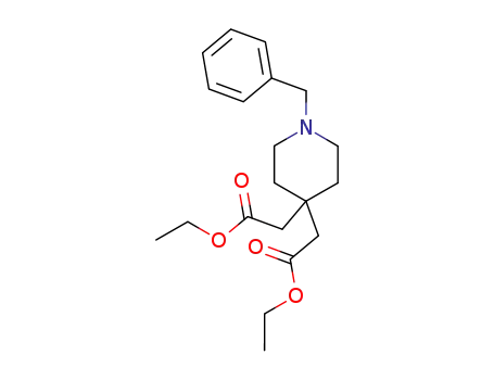 Molecular Structure of 160133-32-4 (4,4-Piperidinediacetic acid, 1-(phenylmethyl)-, diethyl ester)