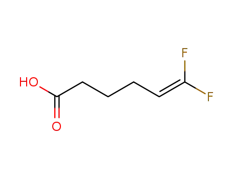Molecular Structure of 130812-80-5 (5-Hexenoic acid, 6,6-difluoro-)
