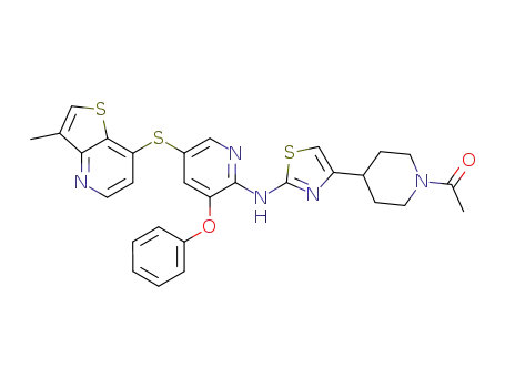 1-(4-(2-(5-(3-methylthieno[3,2-b]pyridin-7-ylthio)-3-phenoxypyridin-2-ylamino)thiazol-4-yl)piperidin-1-yl)ethanone