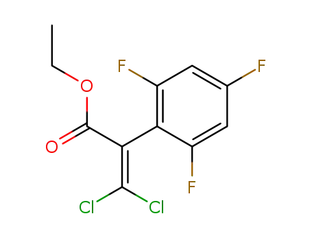 Molecular Structure of 918419-00-8 (3,3-dichloro-2-(2,4,6-trifluoro-phenyl)-acrylicacidethylester)