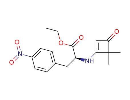 Molecular Structure of 1031337-85-5 (ethyl N-(4,4-dimethyl-3-oxocyclobut-1-en-1-yl)-4-nitro-L-phenylalaninate)