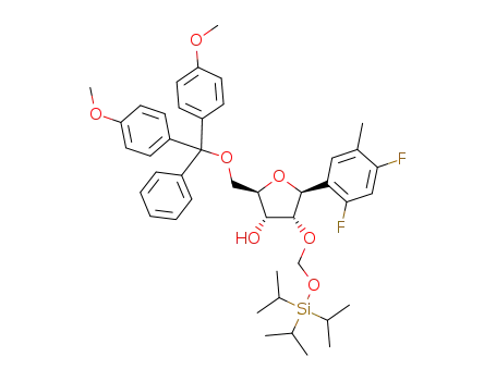 5'-O-(4,4'-dimethoxytrityl)-2'-O-{[(triisopropylsilyl)oxy]methyl}-1'-deoxy-1'-(2,4-difluorotoluene)-β-D-ribofuranose