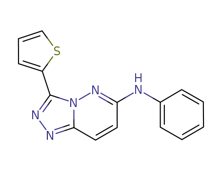 Molecular Structure of 1032705-19-3 (phenyl-(3-thiophen-2-yl-[1,2,4]triazolo[4,3-b]pyridazin-6-yl)amine)