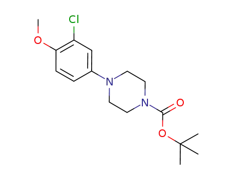 Molecular Structure of 479225-85-9 (1-(t-butoxycarbonyl)-4-(3-chloro-4-methoxyphenyl)piperazine)