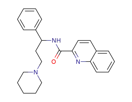 Molecular Structure of 106427-31-0 (N-(1-phenyl-3-piperidinopropyl)quinaldinamide)