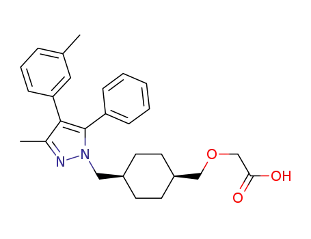 2-(((1s,4s)-4-((3-methyl-5-phenyl-4-m-tolyl-1H-pyrazol-1-yl)methyl)cyclohexyl)methoxy)acetic acid