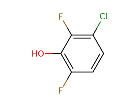 Molecular Structure of 261762-51-0 (3-CHLORO-2,6-DIFLUOROPHENOL 97)