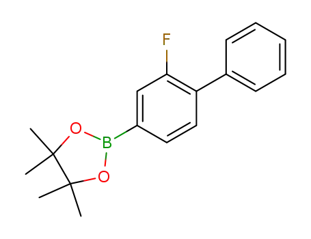 Molecular Structure of 269410-15-3 (2-(2-Fluorobiphenyl-4-yl)-4,4,5,5-tetramethyl-1,3,2-dioxaborolane)