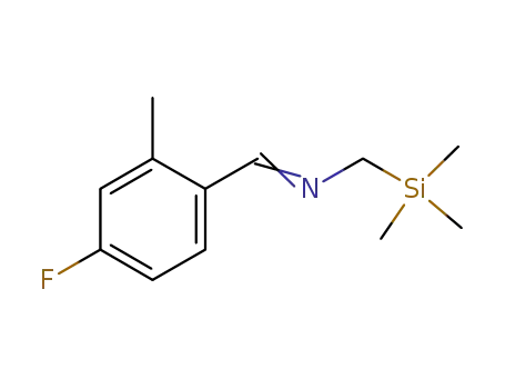 Molecular Structure of 815630-75-2 (Methanamine, N-[(4-fluoro-2-methylphenyl)methylene]-1-(trimethylsilyl)- (9CI))