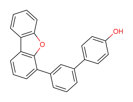 Molecular Structure of 888330-90-3 ([1,1'-Biphenyl]-4-ol, 3'-(4-dibenzofuranyl)-)