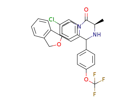 (1RS,2R)-N-{(4-Chlorophenyl)[4-(trifluoromethoxy)phenyl]methyl}-1-oxo-1-(1'H,3H-spiro[2-benzofuran-1,4'-piperidin]-1'-yl)propan-2-amine