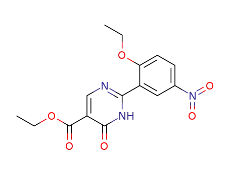 5-Pyrimidinecarboxylic acid,
2-(2-ethoxy-5-nitrophenyl)-1,4-dihydro-4-oxo-, ethyl ester