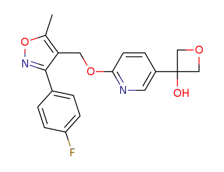 3-{6-[3-(4-fluoro-phenyl)-5-methyl-isoxazol-4-ylmethoxy]-pyridin-3-yl}-oxetan-3-ol