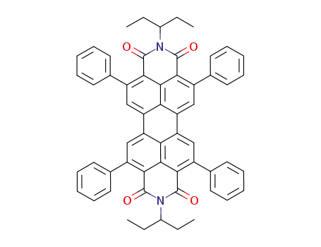 Molecular Structure of 1192464-27-9 (N,N'-bis(1-ethylpropyl)-2,5,8,11-tetraphenylperylene-3,4:9,10-tetracarboxylic acid bisimide)