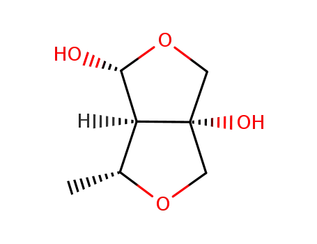 Molecular Structure of 1186655-98-0 ((1R,3aS,6R,6aR)-6-methylhexahydrofuro[3,4-c]furan-1,3a-diol)