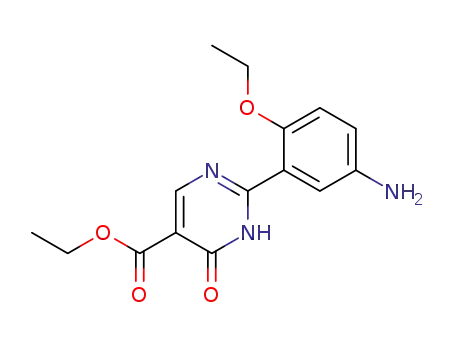5-Pyrimidinecarboxylic acid,
2-(5-amino-2-ethoxyphenyl)-1,4-dihydro-4-oxo-, ethyl ester
